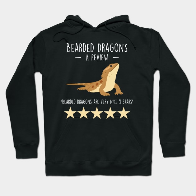 Bearded Dragon Review Hoodie by Psitta